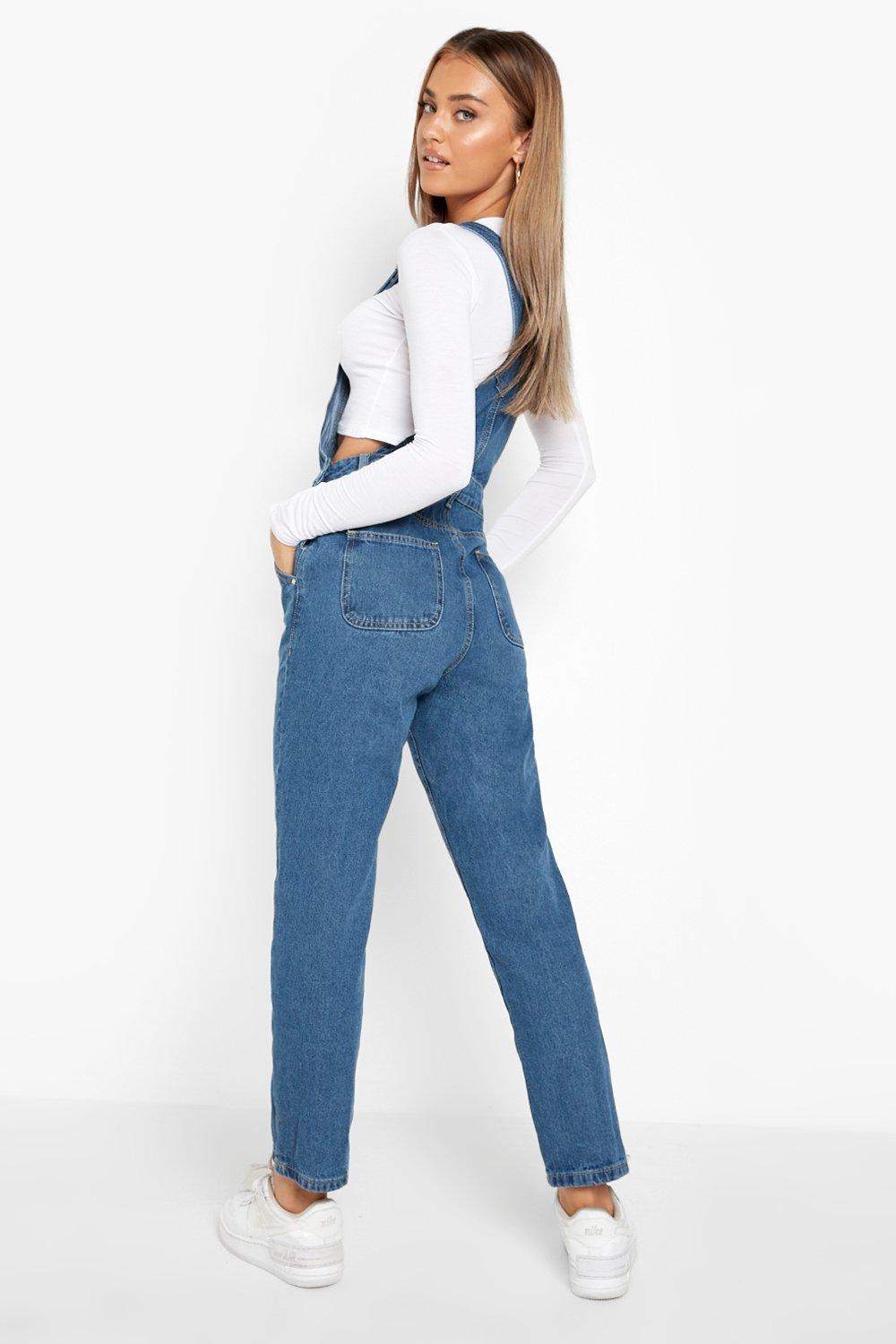 Boohoo on sale denim dungarees